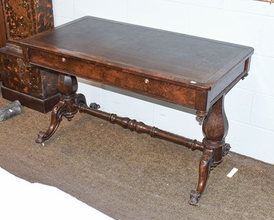 Lot 1338 - A Victorian Figured and Burr Walnut Library...