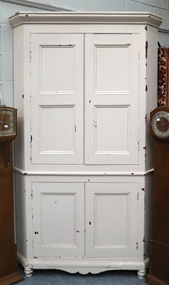 Lot 1356 - A Large Georgian Painted Pine Standing Corner...