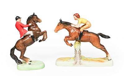 Lot 2196 - Beswick Girl on Jumping Horse, model No. 939,...