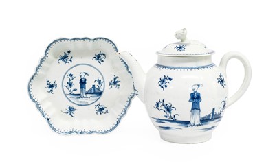 Lot 10 - A Worcester Porcelain Teapot, Cover and Stand,...