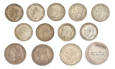 Lot 126 - Assorted Silver Coins and Medals, including;...