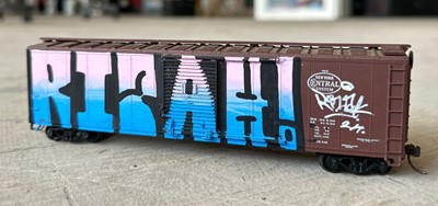 Lot 48 - RIZAK (Contemporary) Hand-painted train stock...