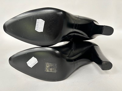 Lot 1038 - Pair of Black Leather Yves Saint Laurent Knee...
