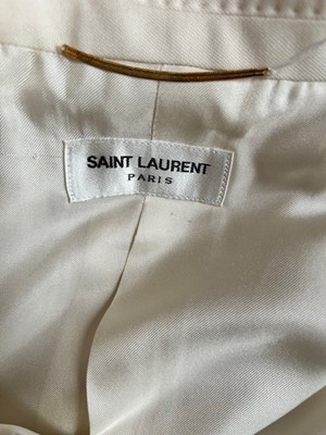Lot 1039 - Saint Laurent Paris Cream Wool Mix Evening...