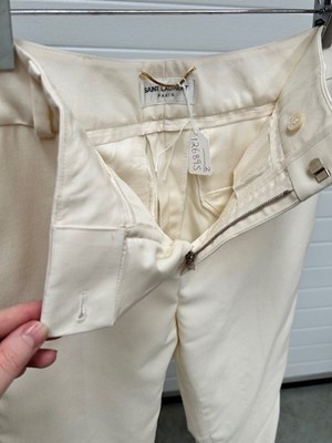 Lot 1039 - Saint Laurent Paris Cream Wool Mix Evening...