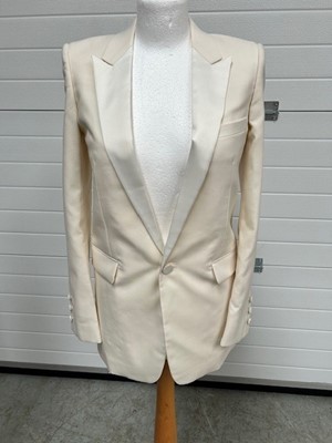 Lot 1039 - Saint Laurent Paris Cream Wool Mix Evening...