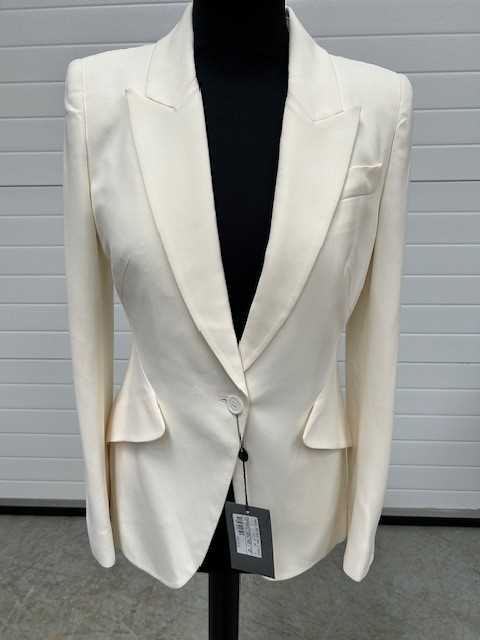 Lot 1037 - Circa 2016 Alexander McQueen Cream Silk Tuxedo...