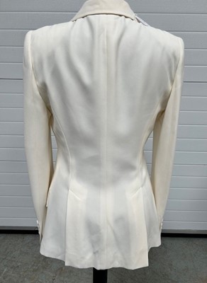 Lot 1037 - Circa 2016 Alexander McQueen Cream Silk Tuxedo...