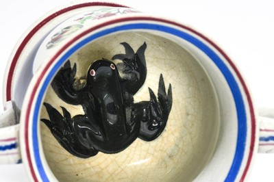 Lot 67 - A Documentary Pearlware Loving Cup, dated 1857,...