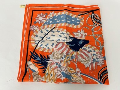 Lot 1013 - Hermès Silk Scarf Le Sacre Saisons Designed by...