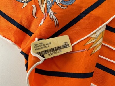 Lot 1013 - Hermès Silk Scarf Le Sacre Saisons Designed by...