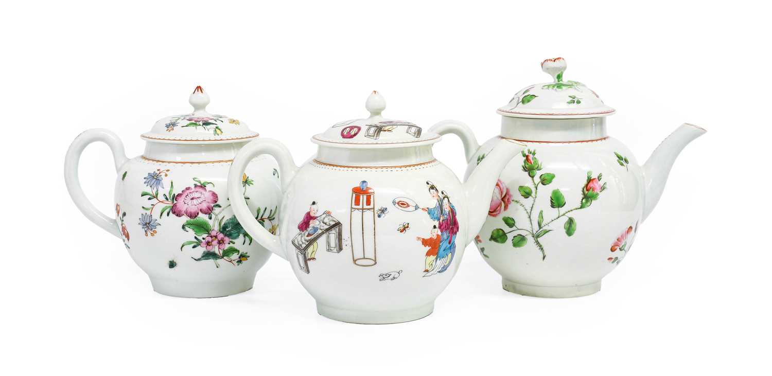 Lot 42 - A Worcester Porcelain Teapot and Cover, circa...