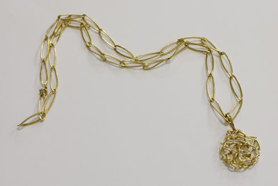 Lot 281 - An Abstract Pendant on Chain, pendant measures...