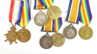 Lot 16 - Three First World War Pairs, each comprising...