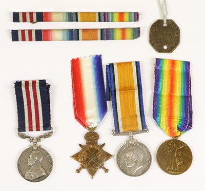 Lot 18 - A First World War MM Group of Four Medals,...