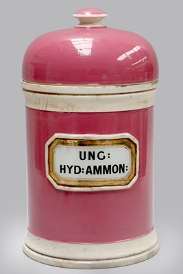 Lot 266 - A Victorian Apothecary Pottery Jar and Cover,...