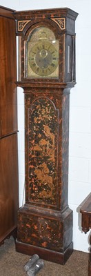 Lot 1272 - A Japanned & Parcel-Gilt Eight Day Longcase...