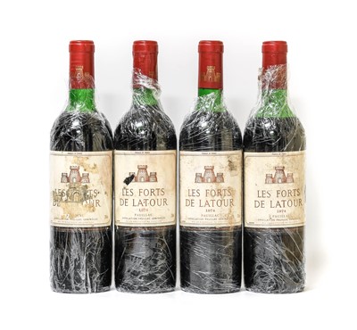 Lot 5054 - Les Forts De Latour 1974, Pauillac (four bottles)