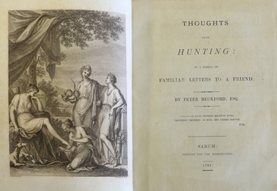 Lot 127 - [Beckford (Peter)]. Thoughts upon Hunting in a...