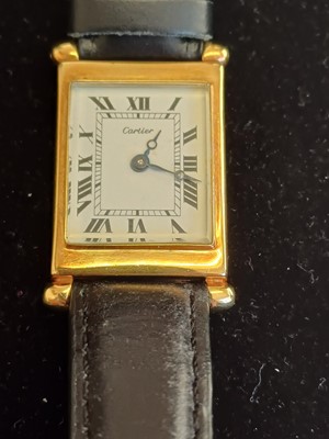 Lot 2171 - Cartier: A Rare 18 Carat Gold Rectangular...