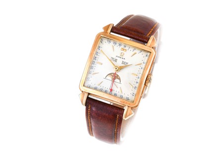 Lot 2170 - Omega: A Fine and Rare 14 Carat Rose Gold...