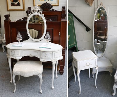 Lot 1199 - A Four Piece Painted Bedroom Suite Comprising:...