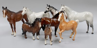 Lot 174 - Beswick Horses, including Appaloosa Stallion,...