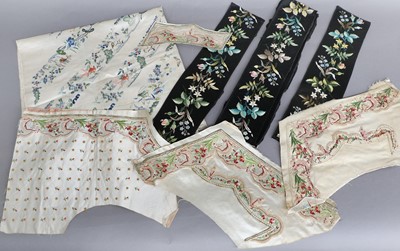 Lot 2135 - Late 18th/19th Century Embroidery comprising...