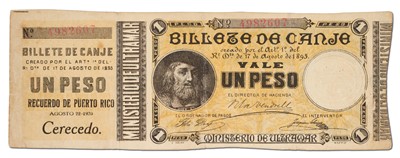 Lot 449 - Puerto Rico, Ministerio de Ultramar, One Peso...