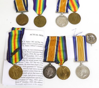 Lot 21 - Two First World War Pairs, each comprising...