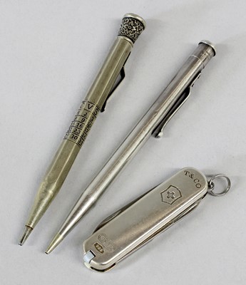 Lot 64 - A Silver Swiss Army Pen-Knife, Retailed by...