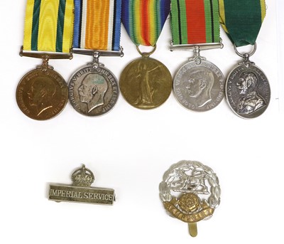 Lot 22 - A First/Second World War Group of Five Medals,...