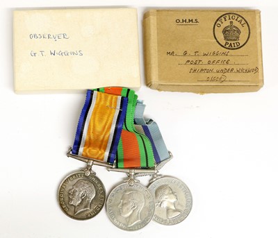 Lot 27 - A First/Second World War Group of Three Medals,...