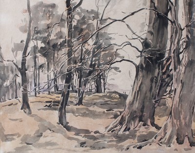 Lot 1035 - Frederick Lawson (1888-1968) Woodland Scene...