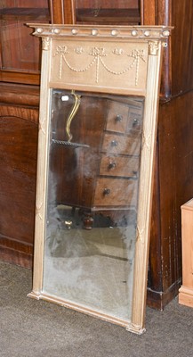 Lot 1230 - A Regency Style Giltwood Pier-Glass Mirror, of...