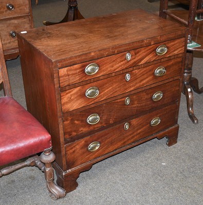 Lot 1251 - A George III Caddy-Top Mahogany Straight Front...