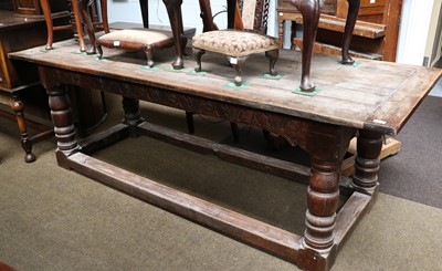 Lot 1291 - An Oak Refrectory Dining Table, 19th century,...