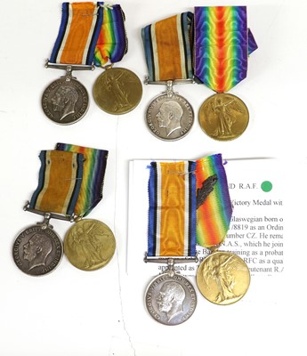 Lot 28 - Four First World War Pairs, each comprising...