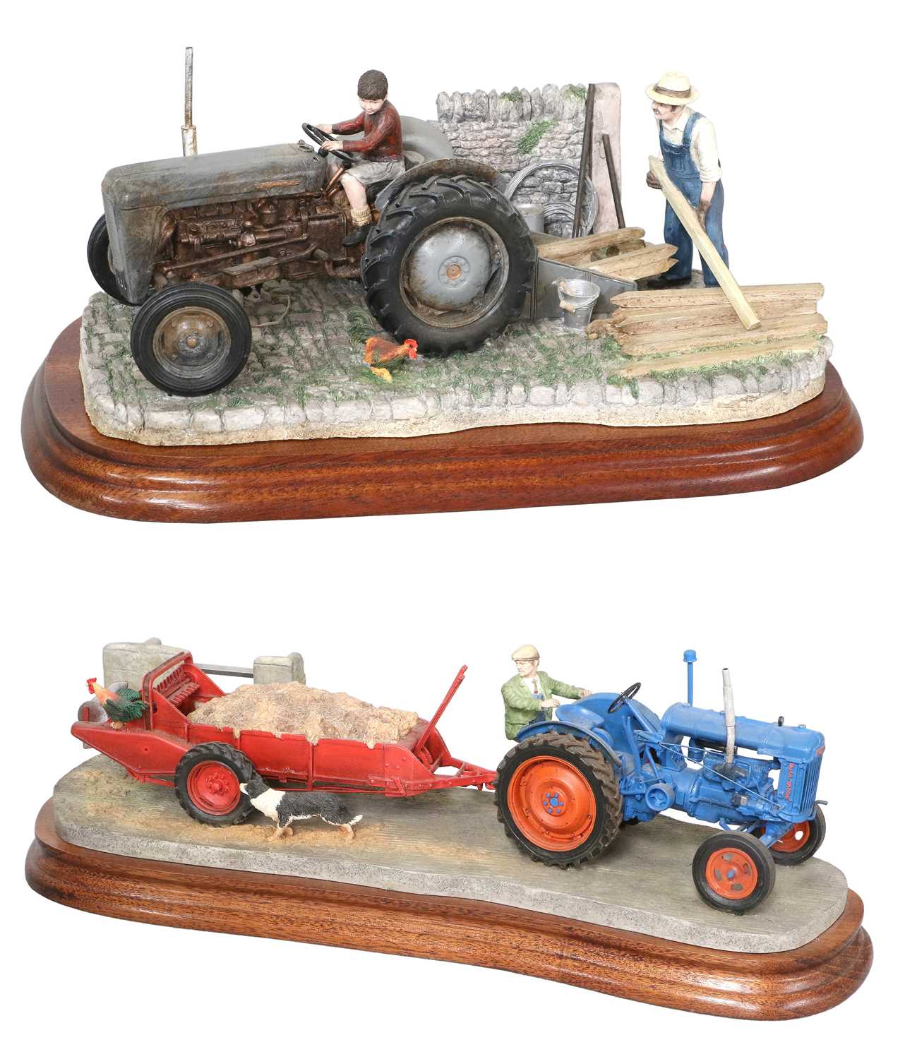 Lot 2076 - Border Fine Arts Tractor Models, Comprising:...