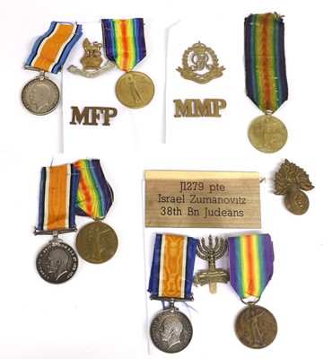 Lot 34 - Two First World War Pairs, each comprising...