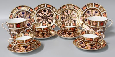 Lot 153 - Four Royal Crown Derby Porcelain Trios,...