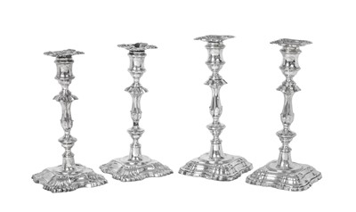 Lot 2316 - Two Pairs of Edward VII Silver Candlesticks