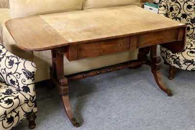 Lot 1146 - A Regency Mahogany Sofa Table, with two frieze...