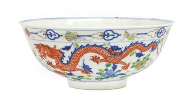 Lot 163 - A Chinese Porcelain Bowl, 19th century,...