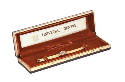 Lot 2500 - Universal: A Lady's 18 Carat Gold Wristwatch,...