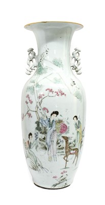 Lot 177 - A Chinese Porcelain Vase, late Qing dynasty,...