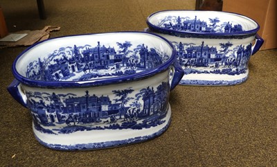 Lot 175 - A Pair of Reproduction Pottery Footbaths,...