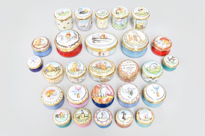 Lot 197 - Halcyon Days Enamels, twenty eight small boxes,...