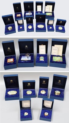 Lot 152 - Halcyon Days Enamels, ten boxes, all Winnie...