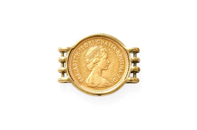 Lot 296 - A Mounted Half Sovereign, dated 1982